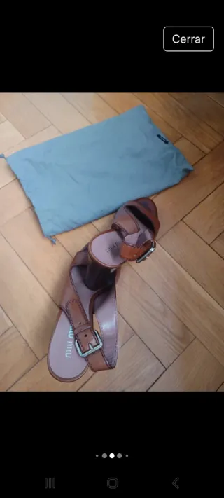 Sandali Miu Miu Marroni