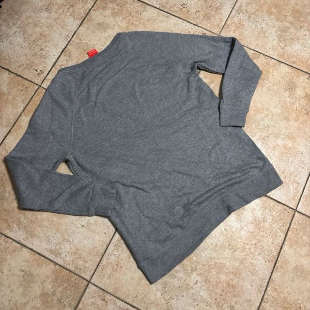 Nike Hoodie Grey Streetwear Logo BlackY2K Vintage