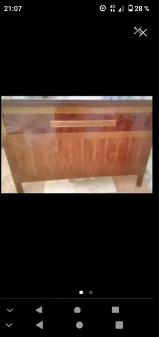 Cabezal de cama de madera