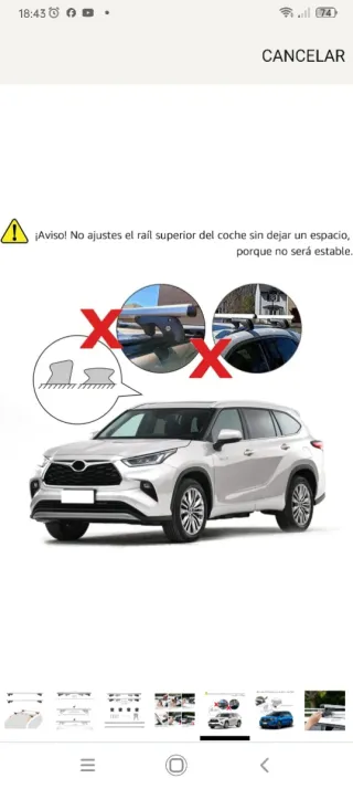 Barras portaequipajes para coche nuevas