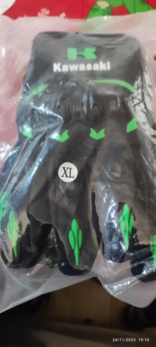 2 par Guantes Moto Kawasaki Talla XL y M