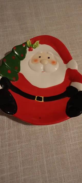 Piattino Natale Babbo Natale Ceramica