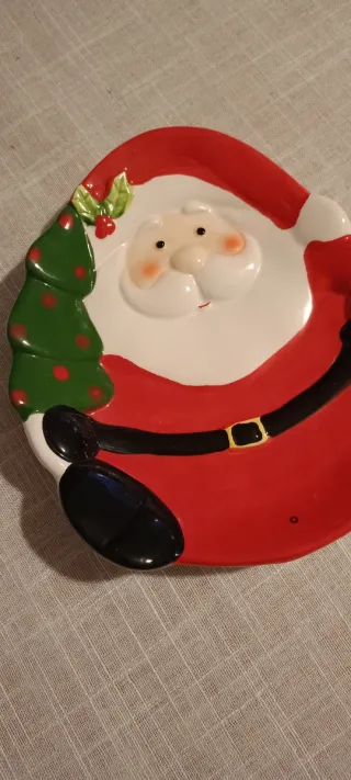 Piattino Natale Babbo Natale Ceramica
