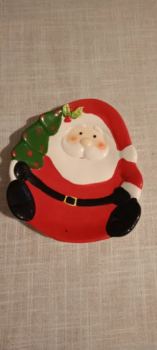 Piattino Natale Babbo Natale Ceramica