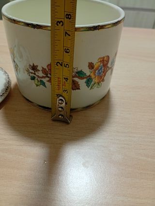 Conjunto tarros tocador de porcelana San Claudio