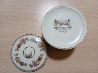 Conjunto tarros tocador de porcelana San Claudio
