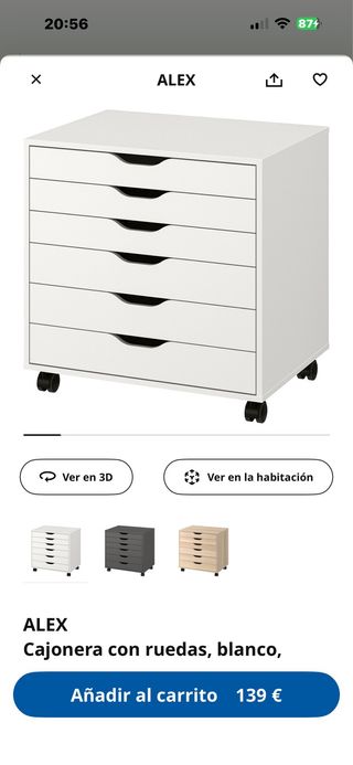 Mueble organizador Ikea con ruedas
