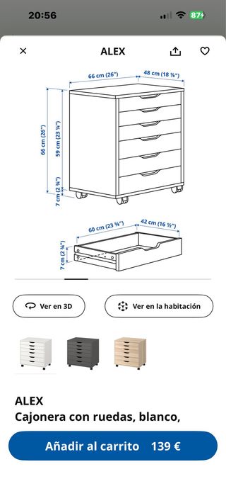 Mueble organizador Ikea con ruedas