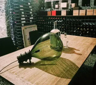 Lampadina in vetro verde