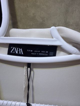 Vestido Zara Beige Talla M