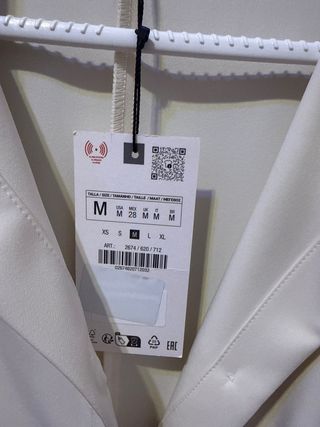 Vestido Zara Beige Talla M