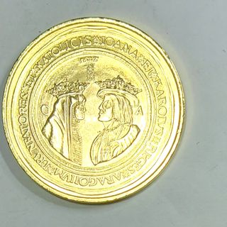 Réplica Moneda Juana y Carlos 100 Ducados 1528