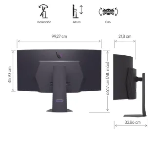 Monitor Curvo OLED LG UltraGear 45GR95QE 2K 240Hz