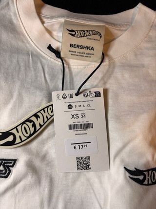 Camiseta Bershka Hot Wheels Talla XS