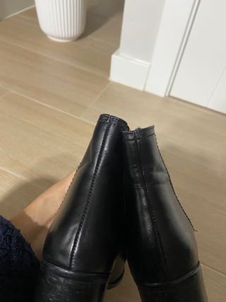 Botines de piel Zara negros