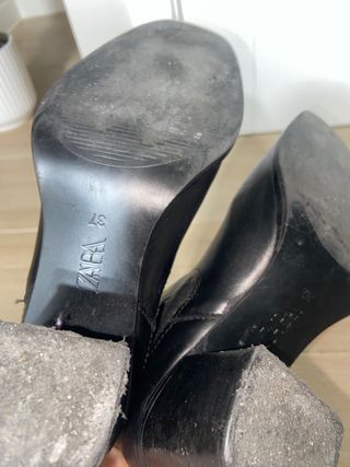 Botines de piel Zara negros