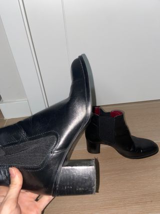 Botines de piel Zara negros