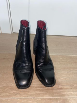 Botines de piel Zara negros