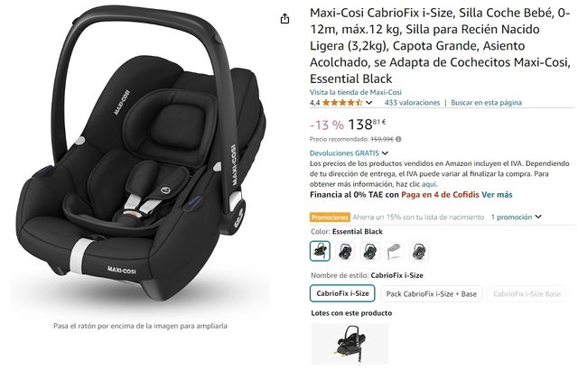 Maxi-Cosi CabrioFix i-Size Silla Coche Bebé