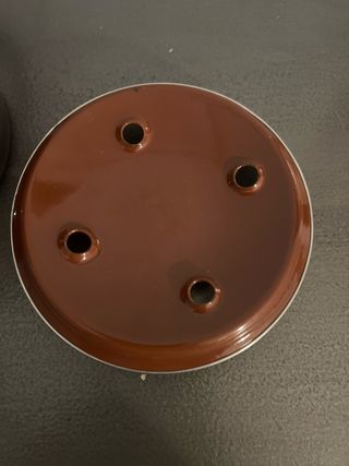 Leiteira MDF Marrón con Tapa Blanca