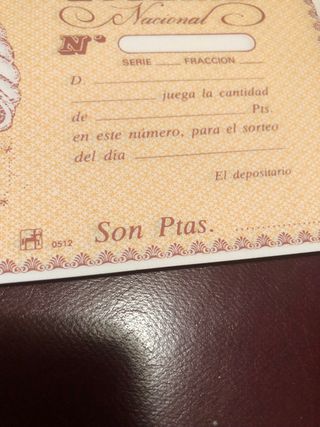 Taco de participaciones Loteria Nacional vintage