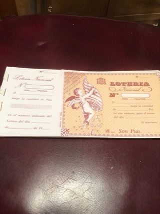 Taco de participaciones Loteria Nacional vintage