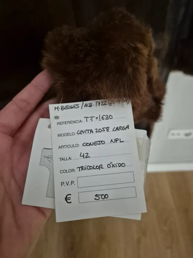 Abrigo Piel Genuina Lujo Marrón