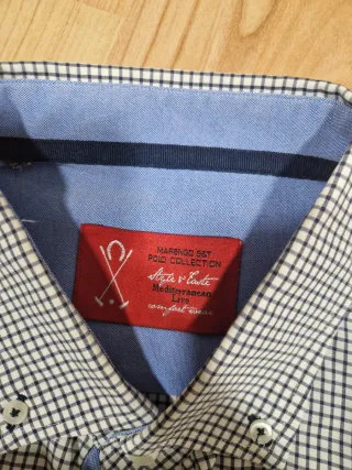 Camisa Polo Ralph Lauren Cuadros Azul Talla L