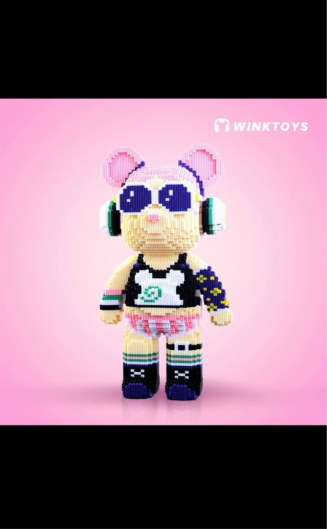 Bloques Construcción Oso Estilo Bearbrick