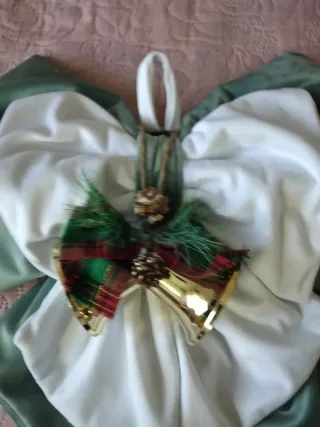 Fiocco natalizio verde e bianco