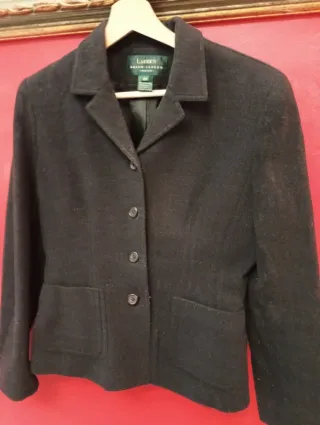 Chaqueta Lana Gris Ralph Lauren Talla XS