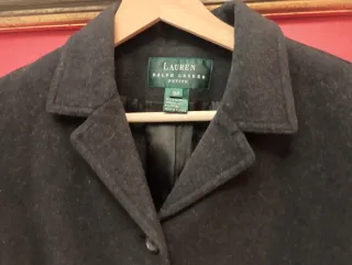 Chaqueta Lana Gris Ralph Lauren Talla XS