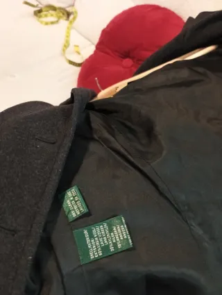 Chaqueta Lana Gris Ralph Lauren Talla XS