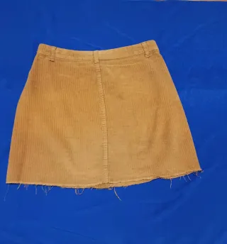 Minifalda de pana marrón