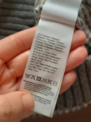 Jersey nuevo invierno en mezcla lana gris y blanco