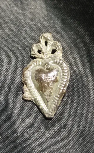 Antigua Medalla/colgante Exvoto Sagrado Corazón