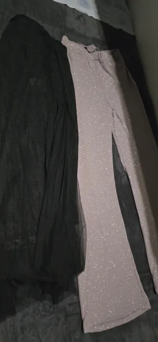 1+1 Pantaloni e gonna glitter