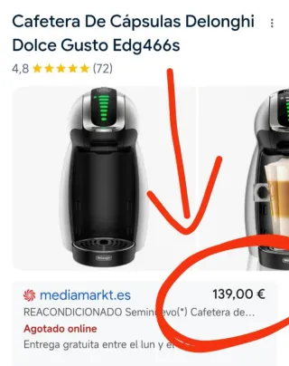 Cafetera Delonghi Cápsulas