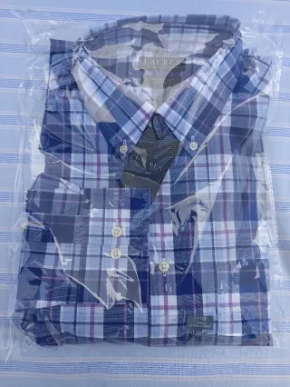 Camisa Ralph Lauren cuadros azul/morado