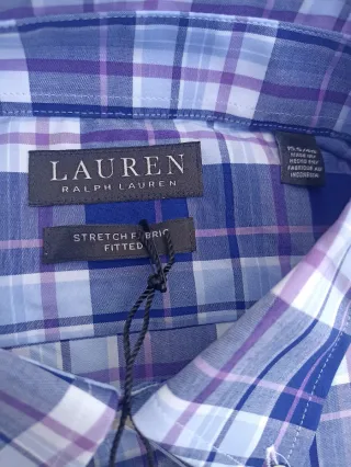 Camisa Ralph Lauren cuadros azul/morado