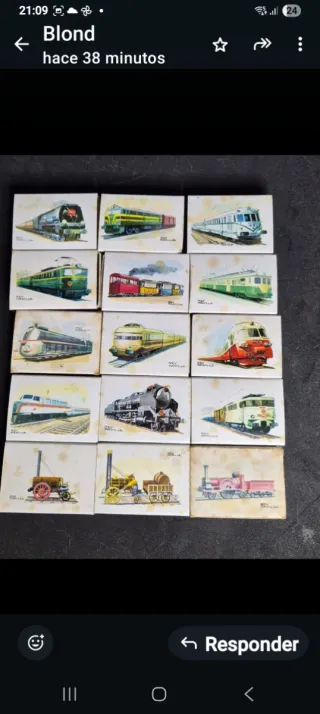 Cajas de cerillas de trenes fosforera española