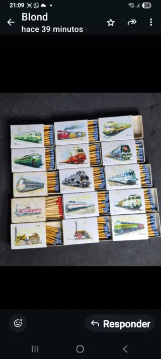 Cajas de cerillas de trenes fosforera española