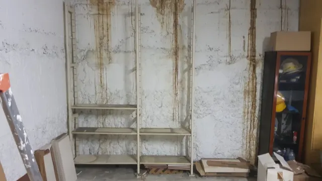 Estantería modular garaje metal y madera