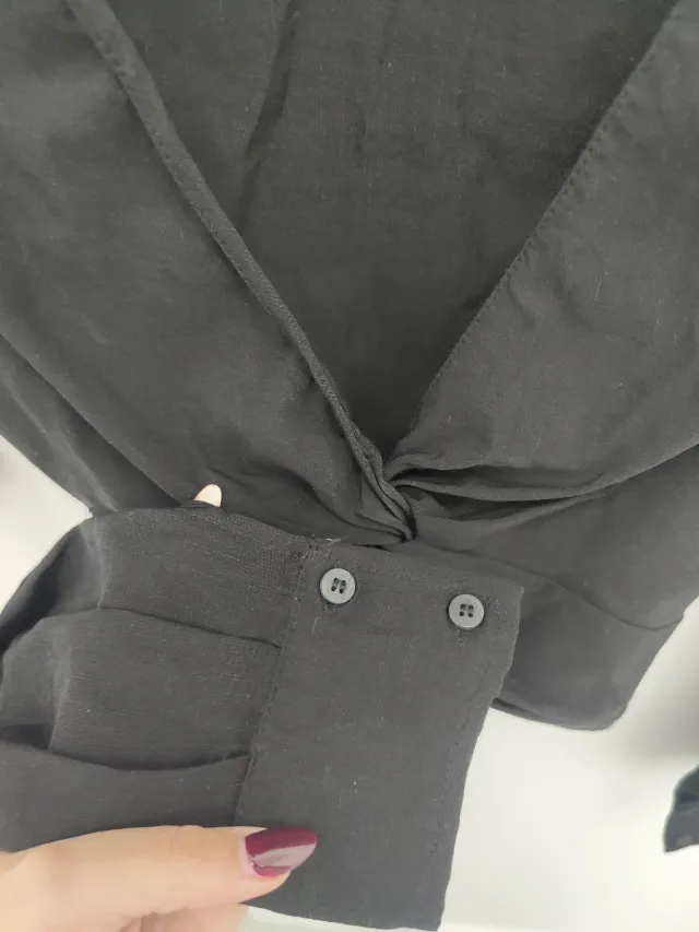 Top Zara negro cruzado