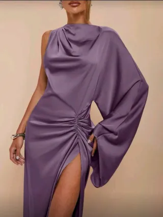 Vestido púrpura elegante talla única