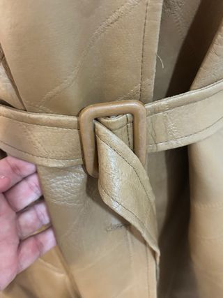 Chaquetón piel sintética marrón