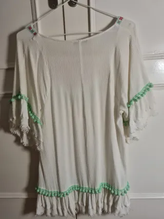 Blusa Ciao Milano Bordada Flores