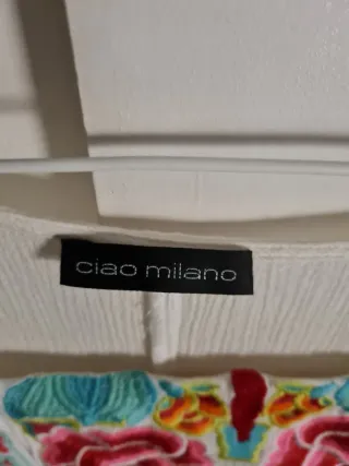 Blusa Ciao Milano Bordada Flores