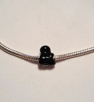 Charm pingüinos madre e hijo plata