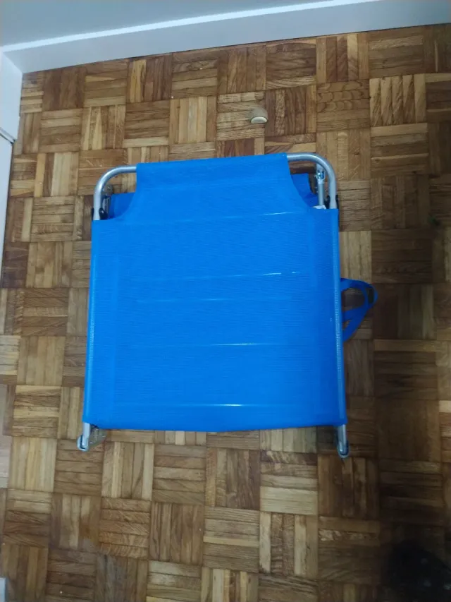 Tumbona nueva, azul, plegable
